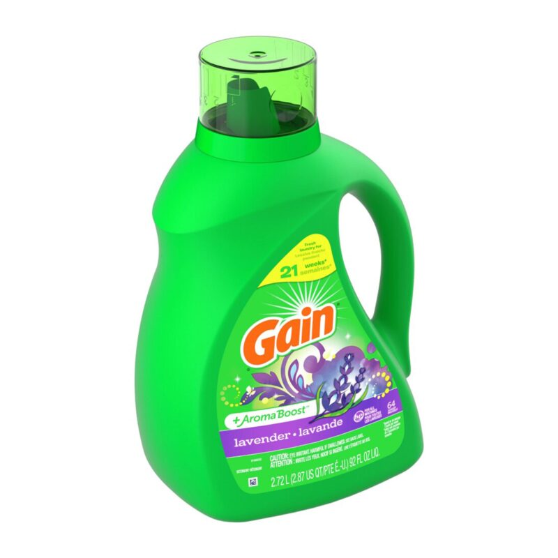 Gain Aroma Boost Liquid Laundry Detergent, Lavender Scent, 64 Loads, 92 fl oz - Image 3