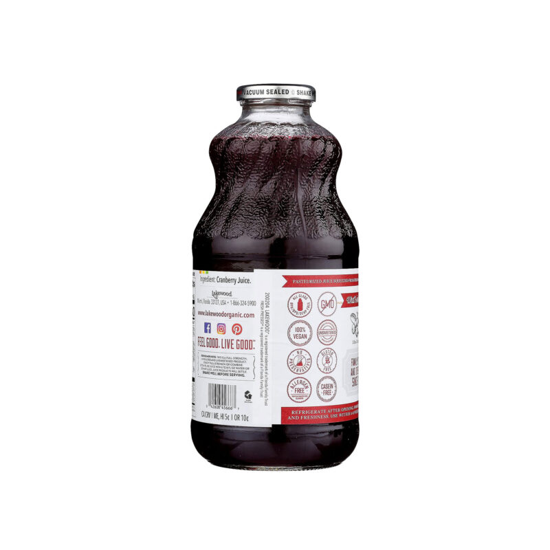 Lakewood Pure Cranberry Juice, 32 Fl Oz - Image 3