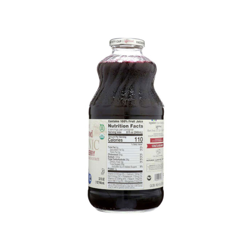 Lakewood Organic Pure Blueberry Juice, 32 Fl Oz - Image 2