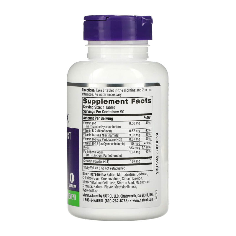 Natrol B-Complex, Fast Dissolve, Coconut, 90 Tablets - Image 4