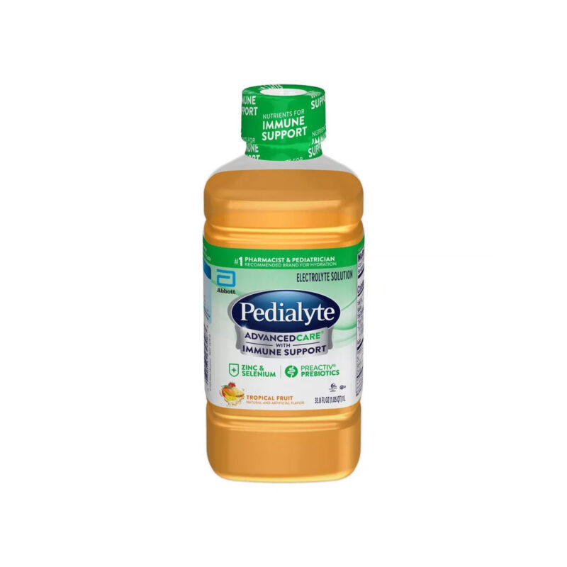 Pedialyte AdvancedCare Electrolyte Solution, Tropical Fruit, 33.8 Fl Oz