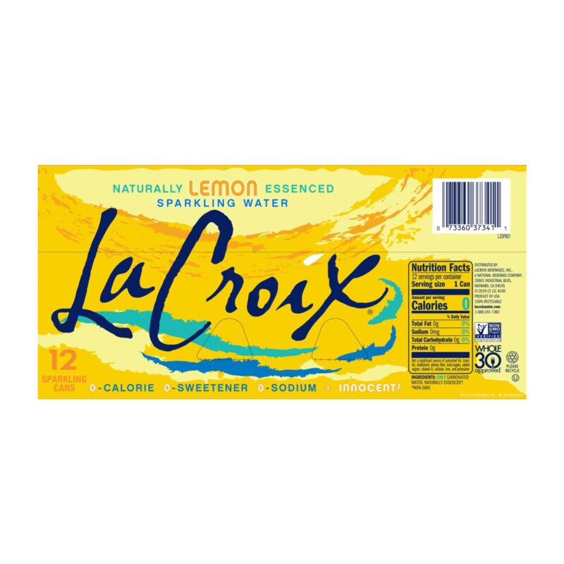 La Croix Sparkling Water Lemon 12 pk  - 12 Fl Oz - Image 2