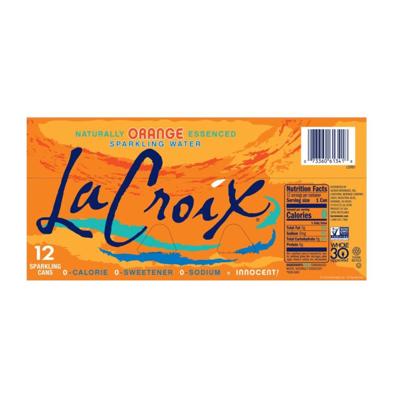 LaCroix Orange Sparkling Water - 12pk/12 fl oz Cans - Image 2