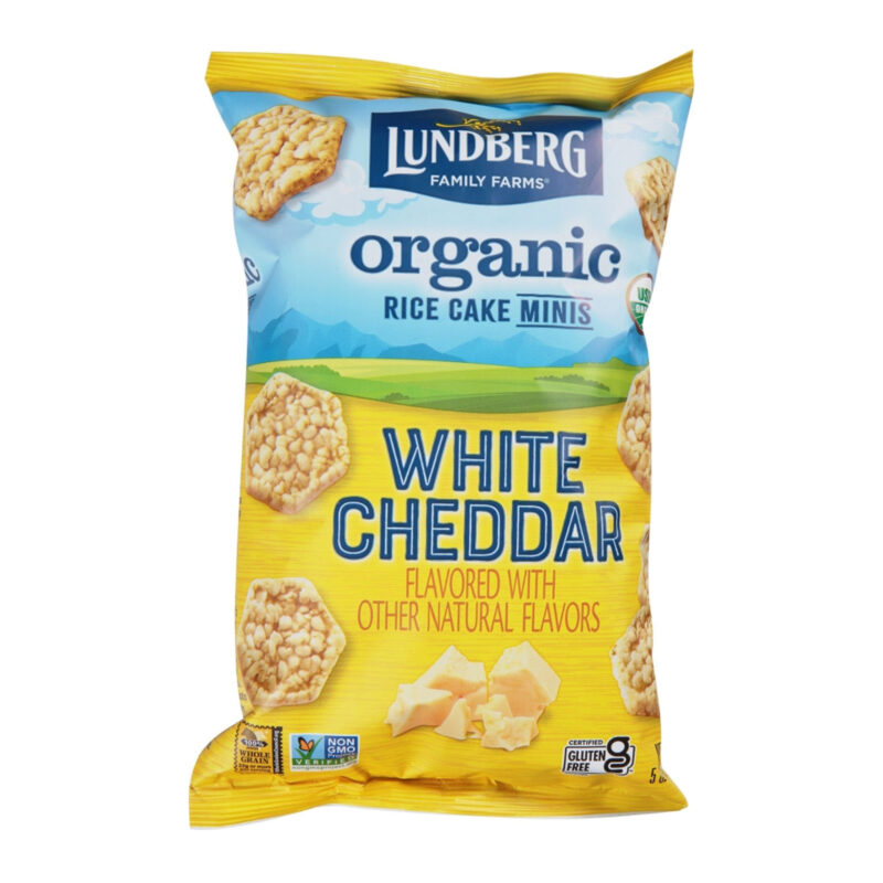 Lundberg, Organic Rice Cake Minis, White Cheddar, 5 oz (142 g) - Image 3