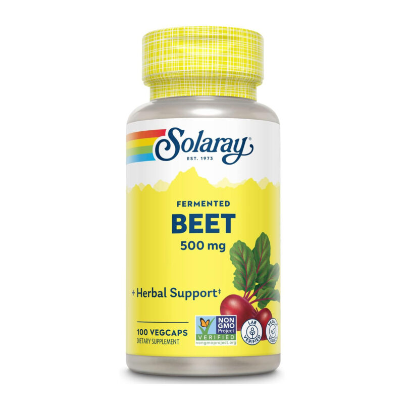 Solaray Fermented Beet, 500 mg, 100 VegCaps