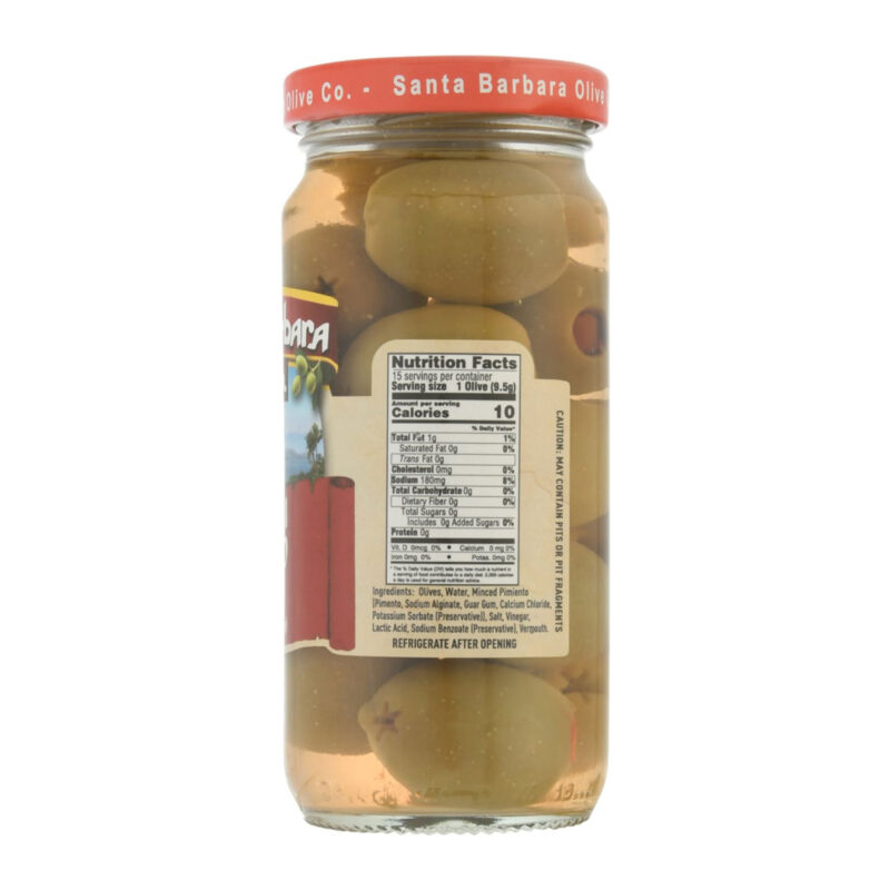 Santa Barbara Olive Co. Pimento Martini Olives, 5 Oz - Image 4