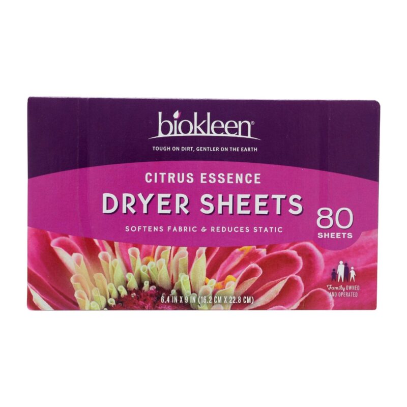 Biokleen Eco-Friendly Laundry Dryer Sheets, Citrus Essence - 80 Ct - Image 3