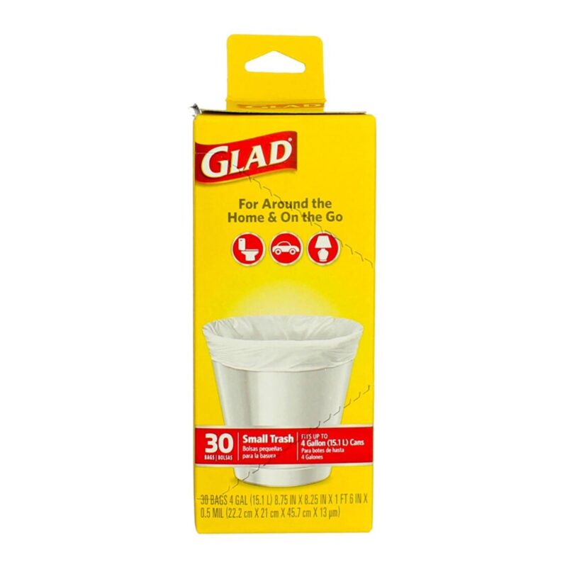 Glad Trash Bags, Twist-Tie, Small, 4 Gallon, 30 bags - Image 6