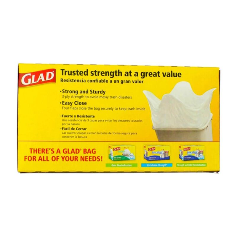 Glad Tall Kitchen Bags, 13 Gallon, 15 bags - Image 4