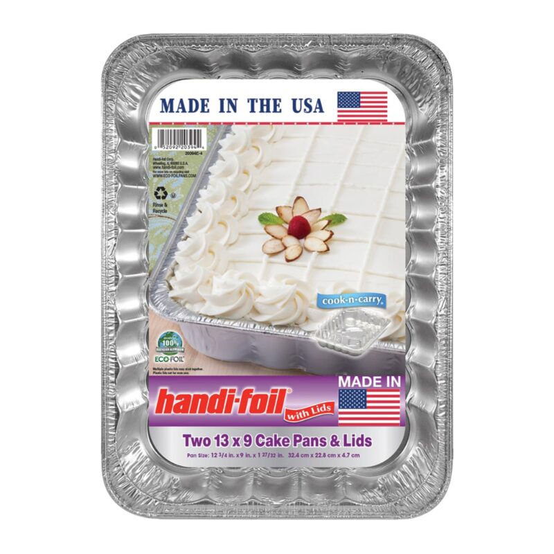 Handi Foil Cake Pans & Lids, 2 sets