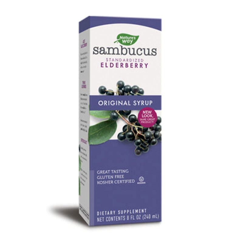 Natures Way Sambucus, Original, Standardized Elderberry, Syrup, Berry Flavor, 8 fl oz (240 ml)