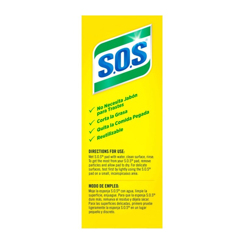 SOS Steel Wool Pads, Lemon Fresh Scent, 10 pads - Image 3