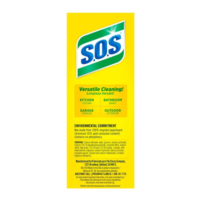 SOS Steel Wool Pads, Lemon Fresh Scent, 10 pads - Image 4