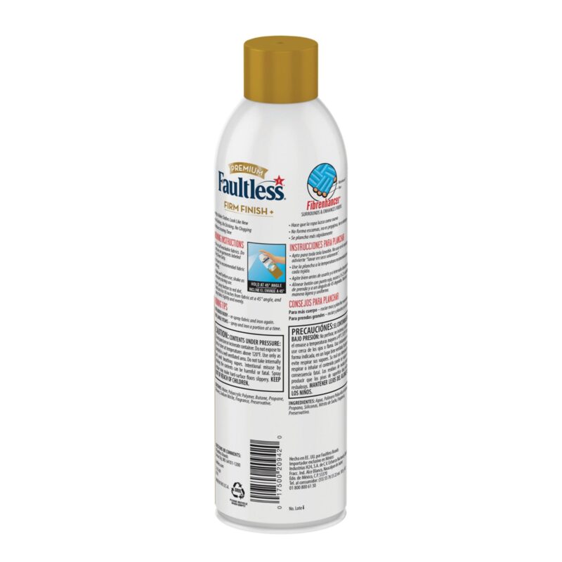 Faultless Ironing Spray, Premium, Luxe Finish, Pro Grade, 20 oz (1 lb 4 oz) 567 g (585 ml) - Image 2