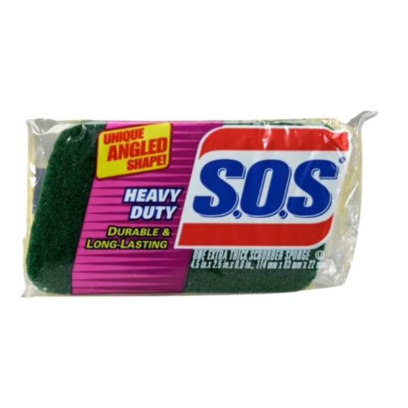 SOS Heavy Duty Thick Scrubber Sponge, 1 sponge