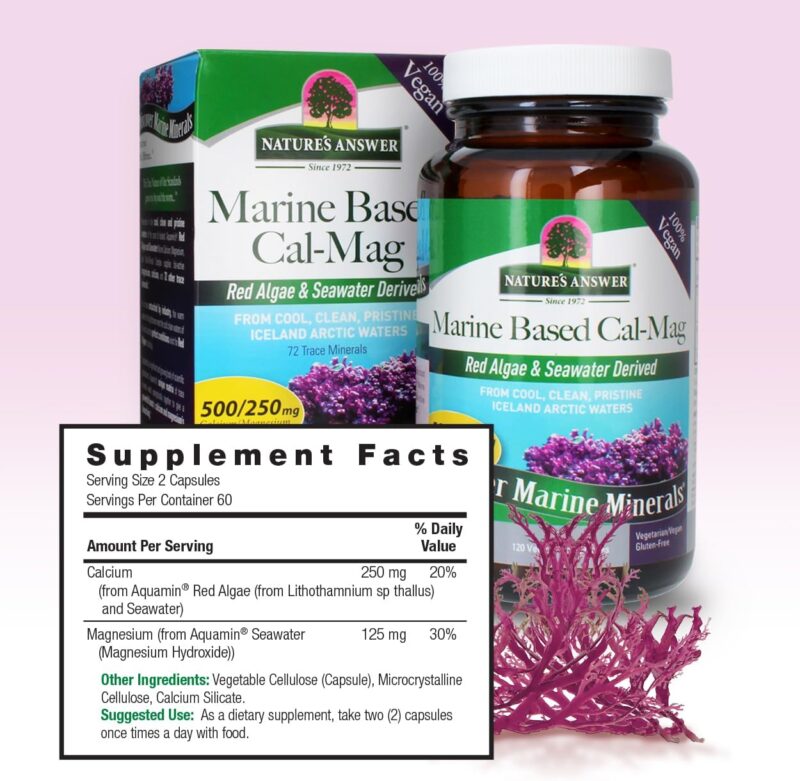 Nature's Answer Marine Based Cal - Mag 500 mg 120 ct - Image 3