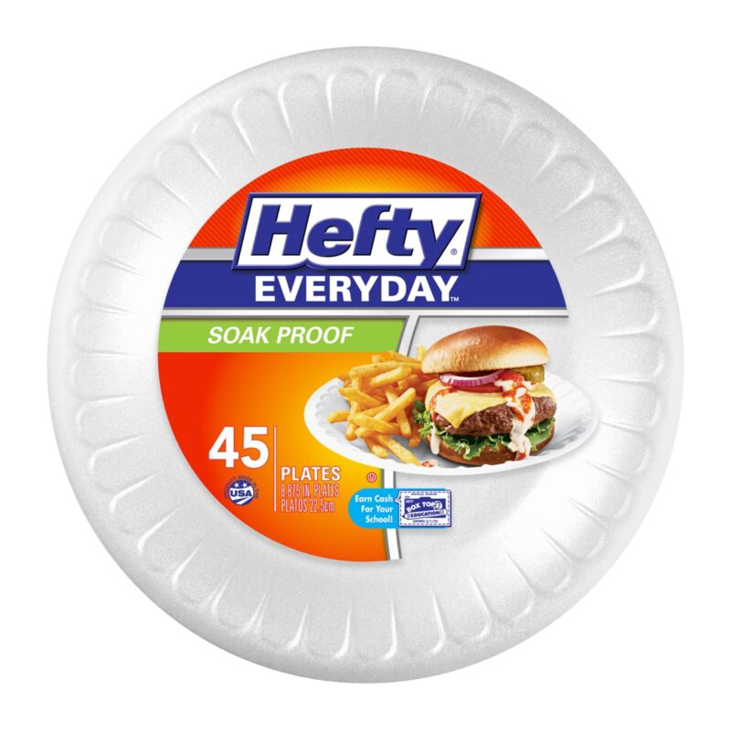 Hefty Plates, Soak Proof, 8-7/8 Inch, 45 plates