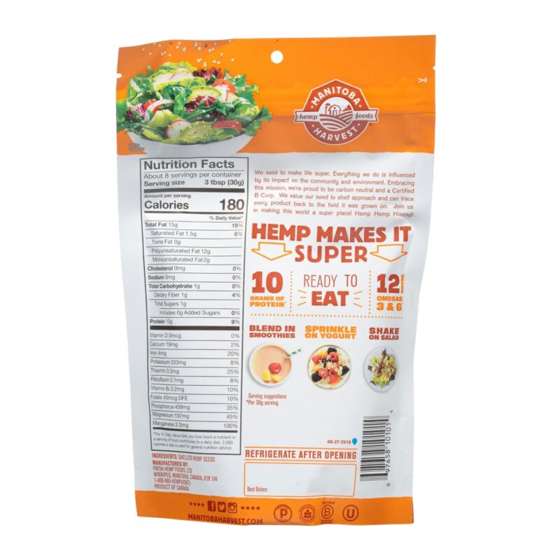 Manitoba Harvest Hemp Seeds, Shelled, Hemp Hearts, 8 oz (227 g) - Image 2