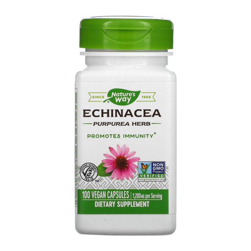 Natures Way Echinacea, 400 mg, Vegetarian Capsules, 100 capsules