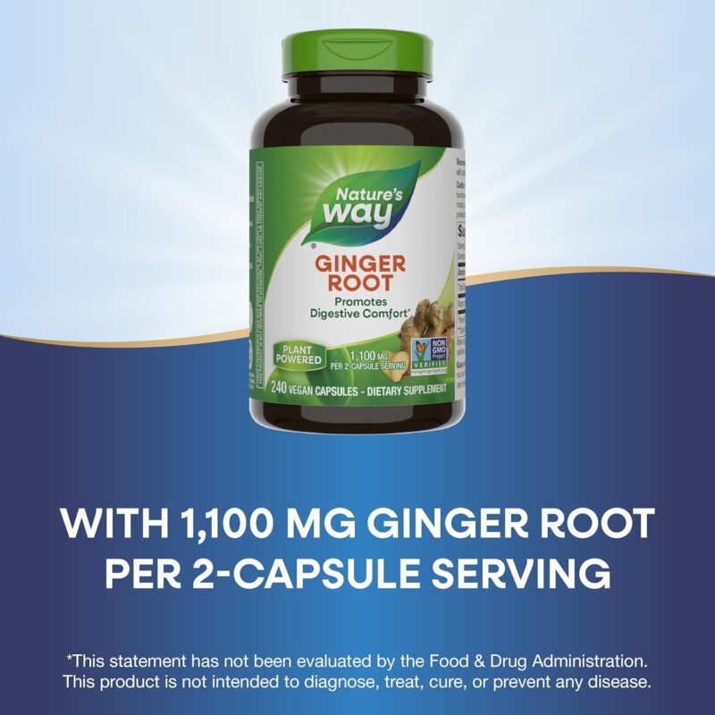 Nature's Way Ginger Root, 1100 mg, Capsules, 100 capsules - Image 4