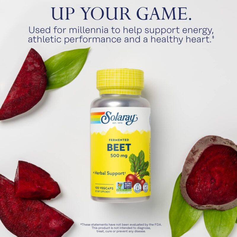 Solaray Fermented Beet, 500 mg, 100 VegCaps - Image 4