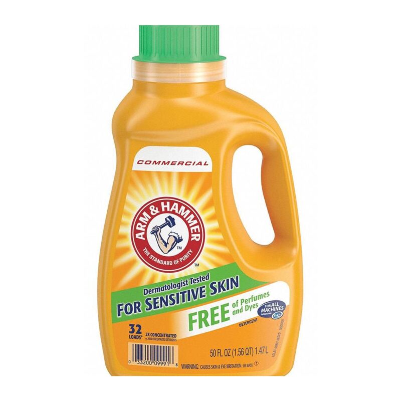 Arm & Hammer Detergent, 2X Ultra, Free of Perfumes and Dyes, 50 fl oz (1.56 qt) 1.47 lt - Image 3