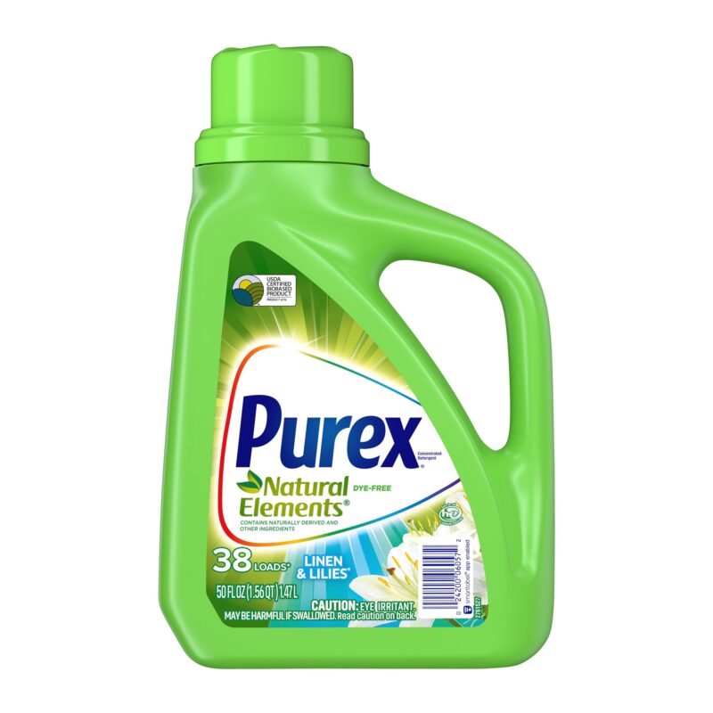 Purex Liquid Laundry Detergent, Natural Elements Linen & Lilies, 50 Fluid Ounces, 38 Loads - Image 4