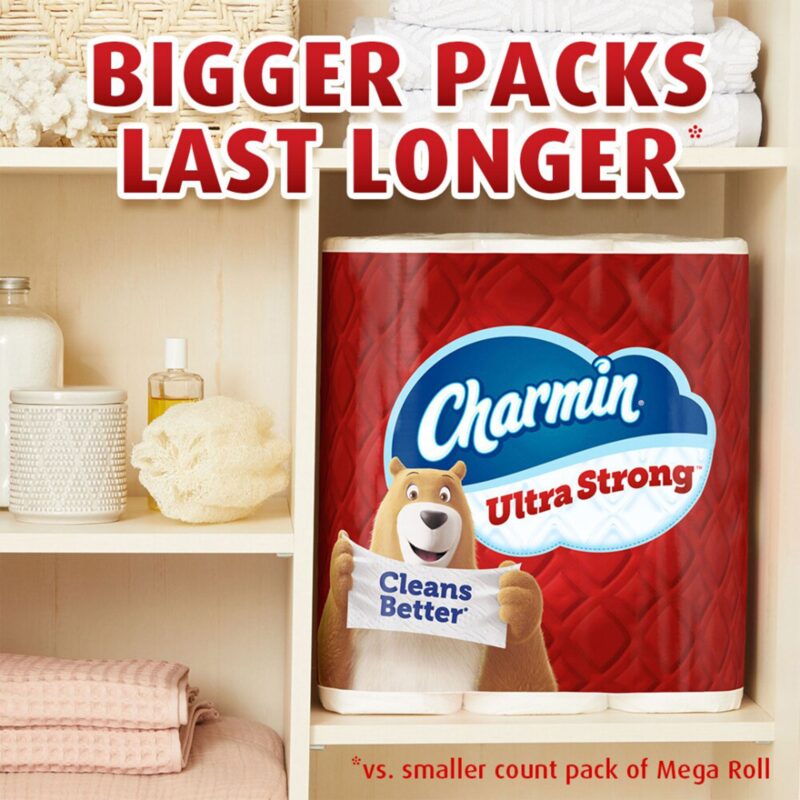 Charmin Ultra Strong Toilet Paper (12 Mega Rolls) - Image 4