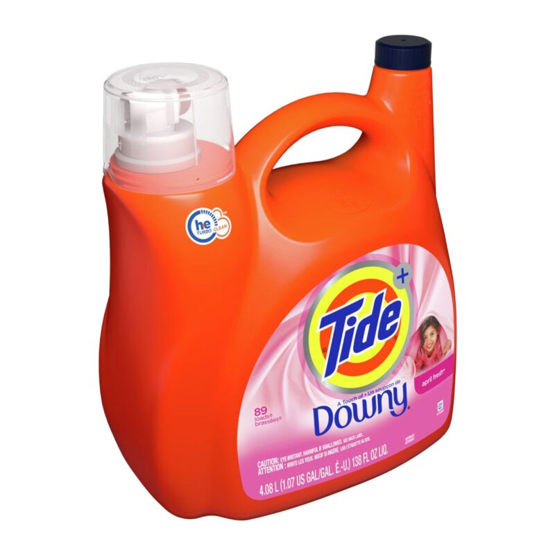 Tide Plus Downy HE April Fresh Scent Liquid Laundry Detergent 138 Fl. Oz (89 Loads) - Image 3