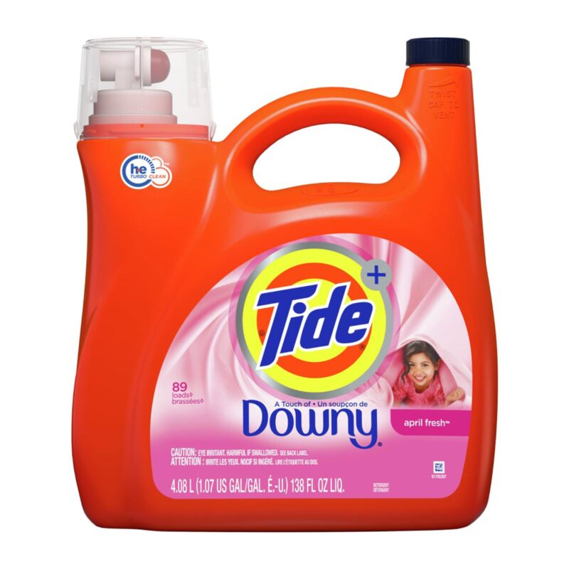 Tide Plus Downy HE April Fresh Scent Liquid Laundry Detergent 138 Fl. Oz (89 Loads) - Image 4