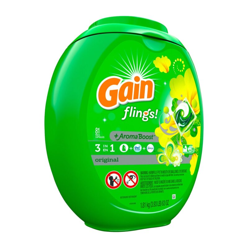 Gain Detergent, 3 in 1, Original, 81 pacs [1.81 kg (3.93 lb) 63 oz] - Image 3