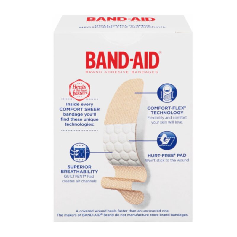 Band Aid Bandages, Adhesive, Sheer, All One Size, 40 bandages - Image 5