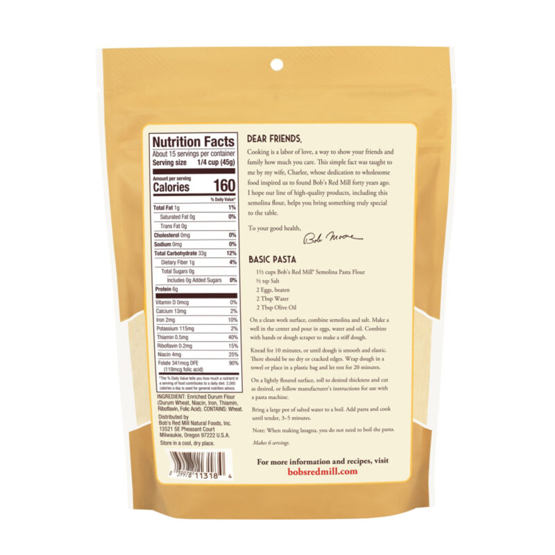 Bob's Red Mill Semolina Flour - Image 2