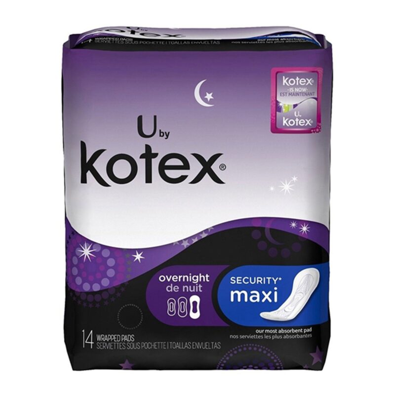 U By Kotex Pads, Maxi, Overnight, 14 pads - Image 2