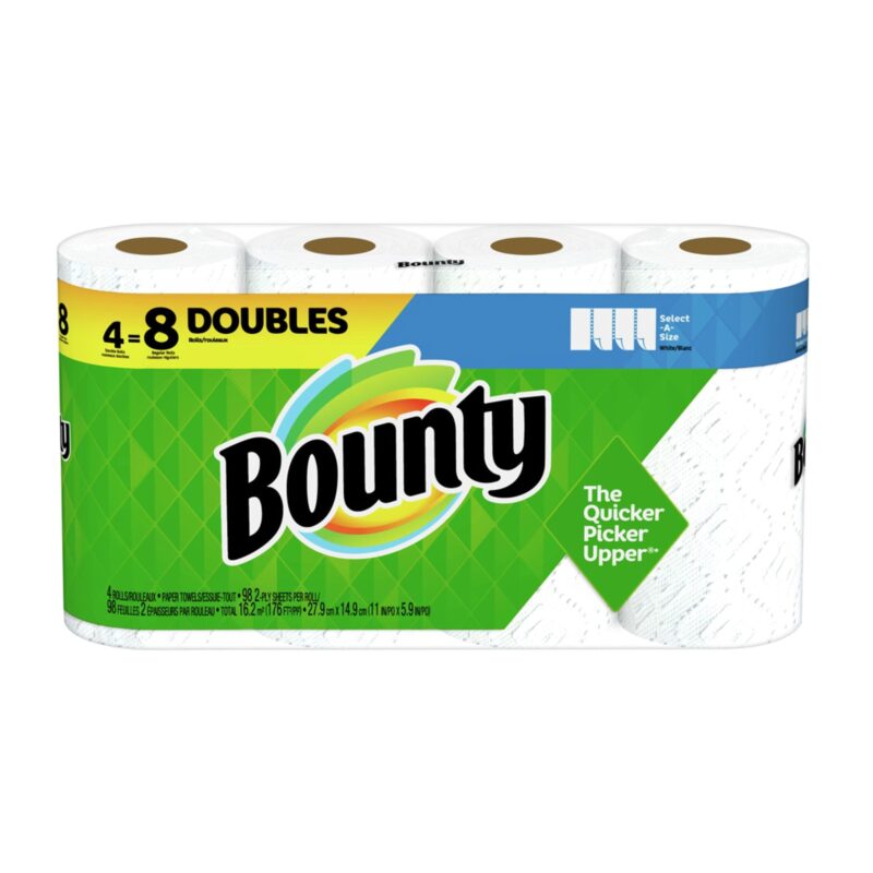 Bounty Paper Towels, Select-A-Size, Double Rolls, White, 2-Ply, 4 rolls - Image 3