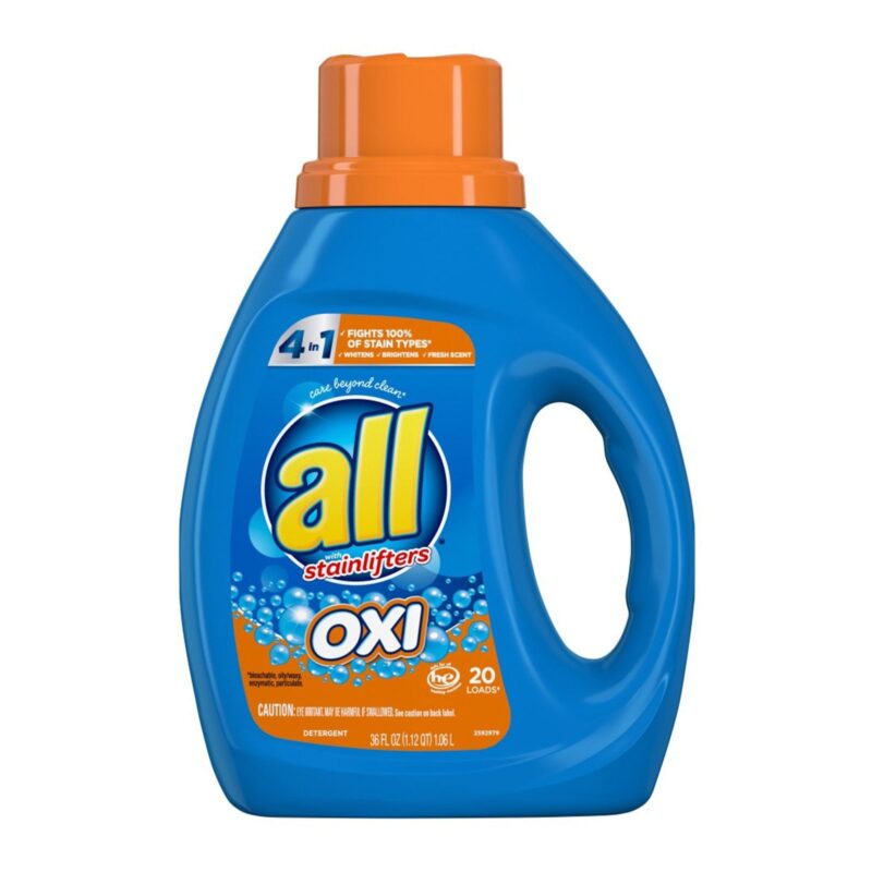 All Detergent, with Stainlifters, Oxi, HE, 36 fl oz (1.12 qt) 1.06 l - Image 6