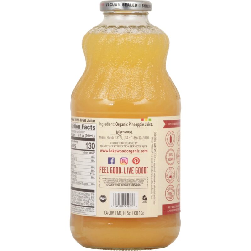 Lakewood Organic Pure Pineapple Juice - Image 4