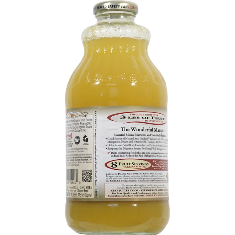 Lakewood Organic Mango Juice - Image 2