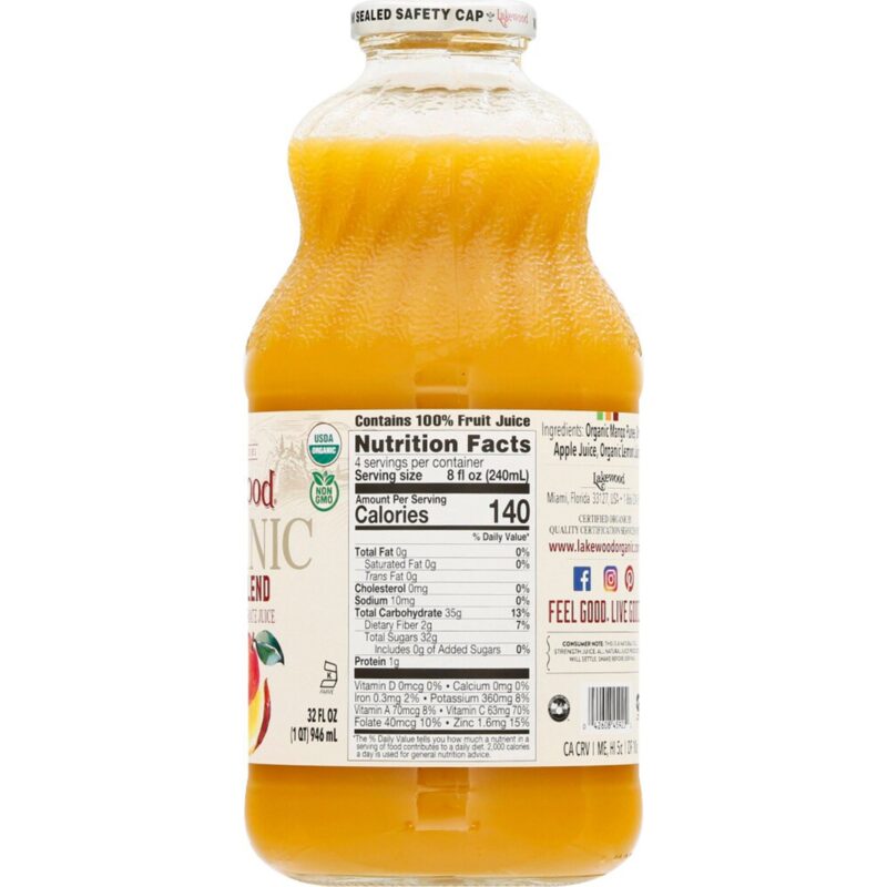 Lakewood Organic Mango Juice - Image 4