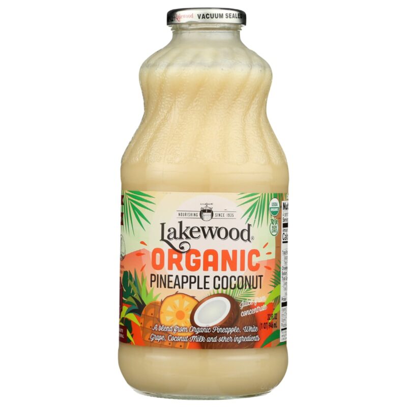 Lakewood Organic Cocktail Juice Pineapple Coconut Blend 32 fl oz - Image 3