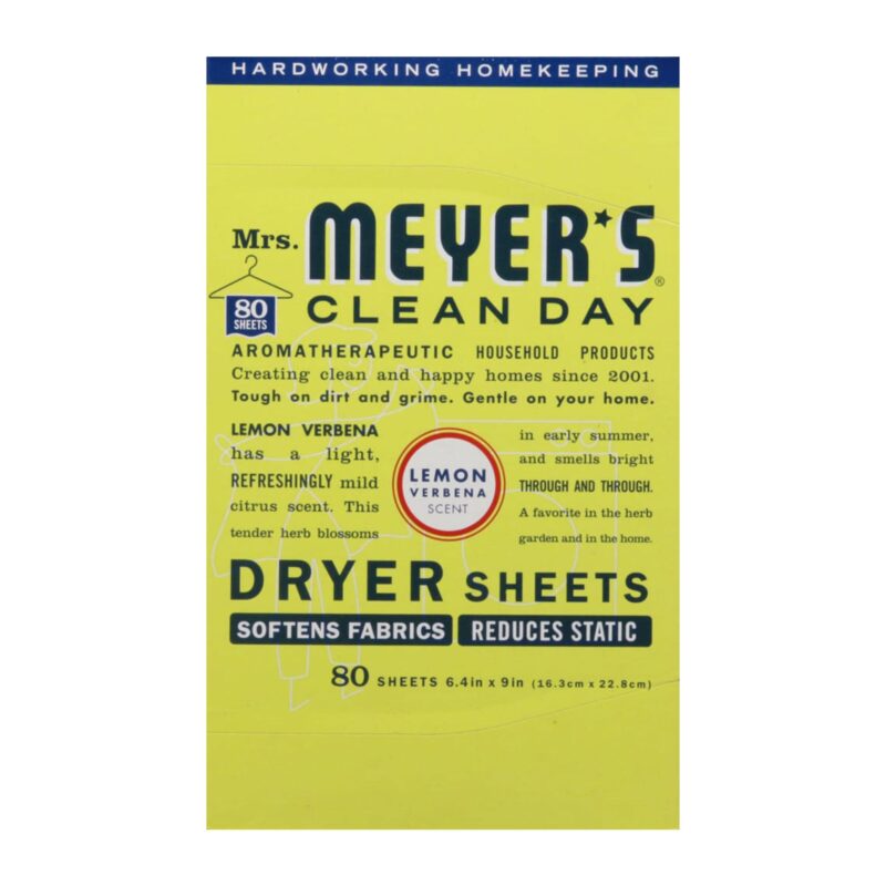 Mrs Meyers Clean Day Dryer Sheet Lmn Verbena - 80 Pc - Image 2