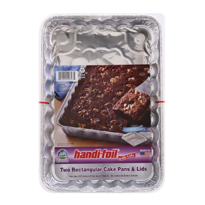 Handi-Foil Cake Pans & Lids, Rectangular, Two, 2 pans - Image 4