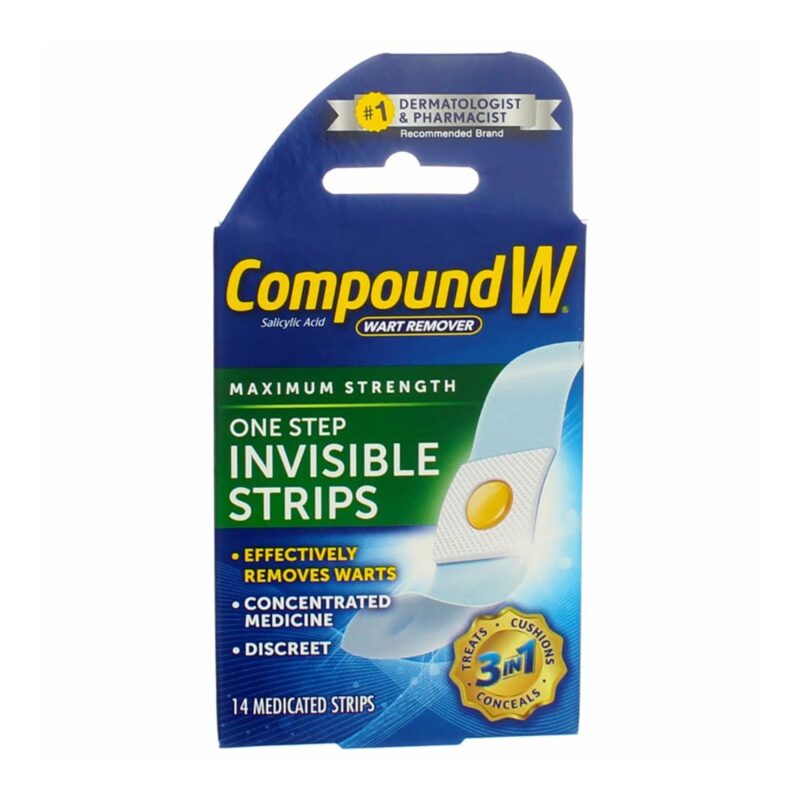 Compound W Medicated Strips, Wart Remover, One Step, Invisible, Maximum Strength, 14 medicated strips - Image 5