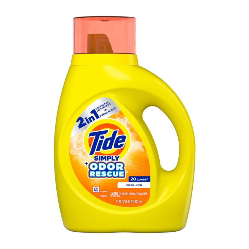 Tide Detergent, Fresh Linen, Odor Rescue, 31 fl oz (1.93 pt) 917 ml - Image 5