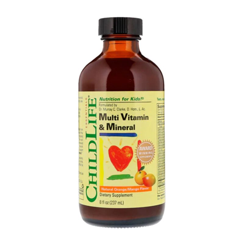 ChildLife Multi Vitamin & Mineral, Natural Orange/Mango Flavor, 8 fl oz (237 ml) - Image 2