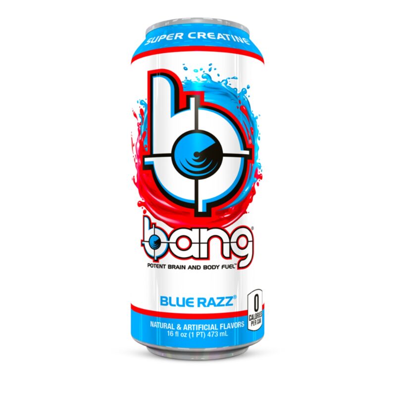 Bang Blue Razz Energy Drink with Super Creatine, 16 Oz