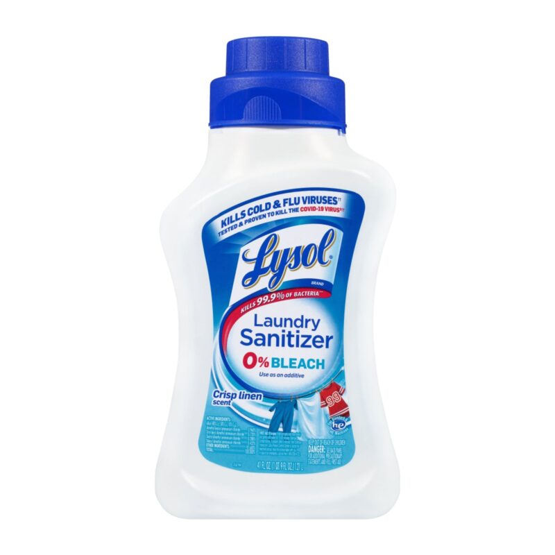 Lysol Laundry Sanitizer Additive, Sanitizing Liquid for Clothes and Linens, Eliminates Odor Causing Bacteria, Crisp Linen, 41oz - Image 3