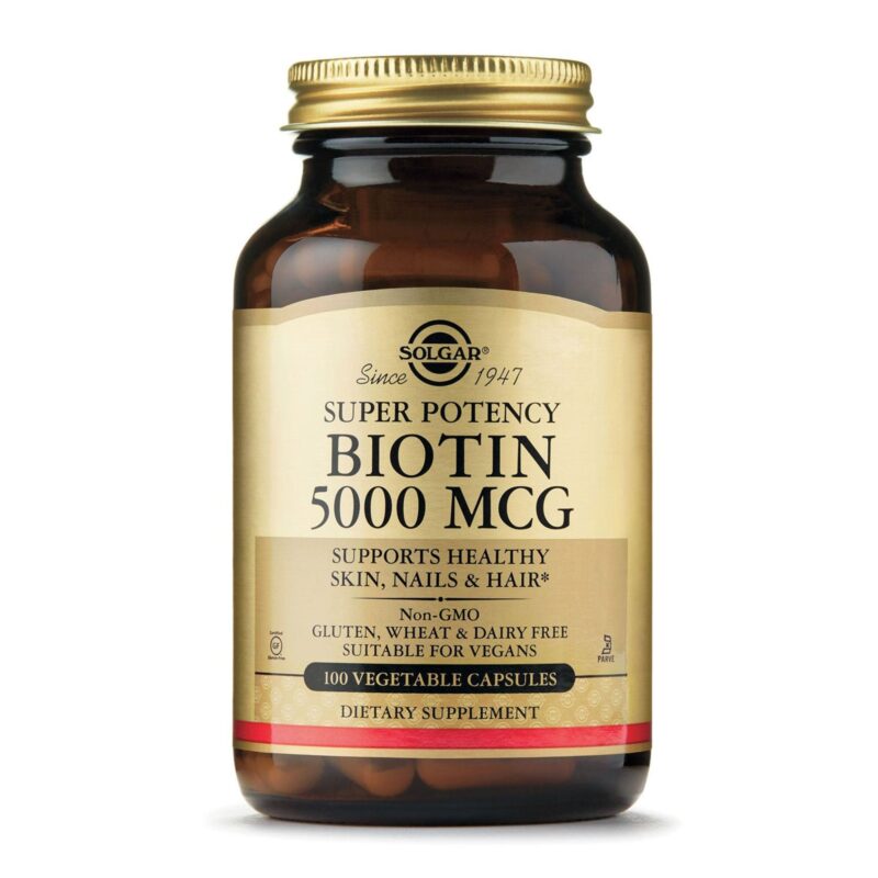 Solgar Biotin Vegetable Capsules, 5000 Mcg - 100 Ct - Image 4