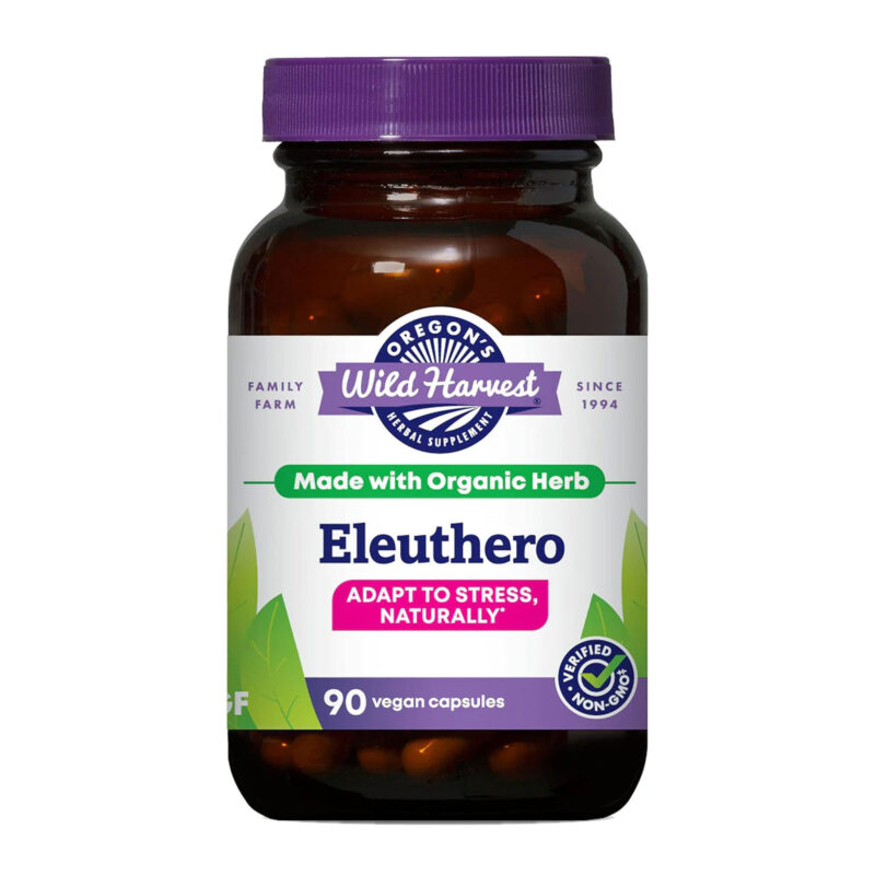 Oregon's Wild Harvest Eleuthero Organic Capsules, Adapt to Stress Naturally, 90 Count