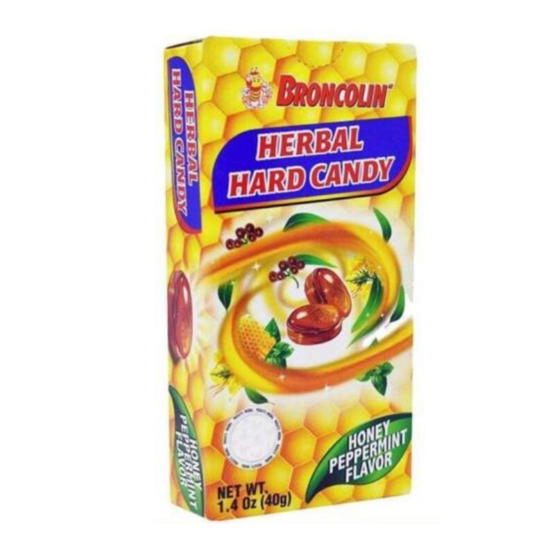 Broncolin Hard Candy, with Bee Honey and Plant Extracts, Honey, 1.4 oz (40 g) - Image 2